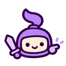 Your friendly purple knight with a sword